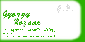 gyorgy mozsar business card
